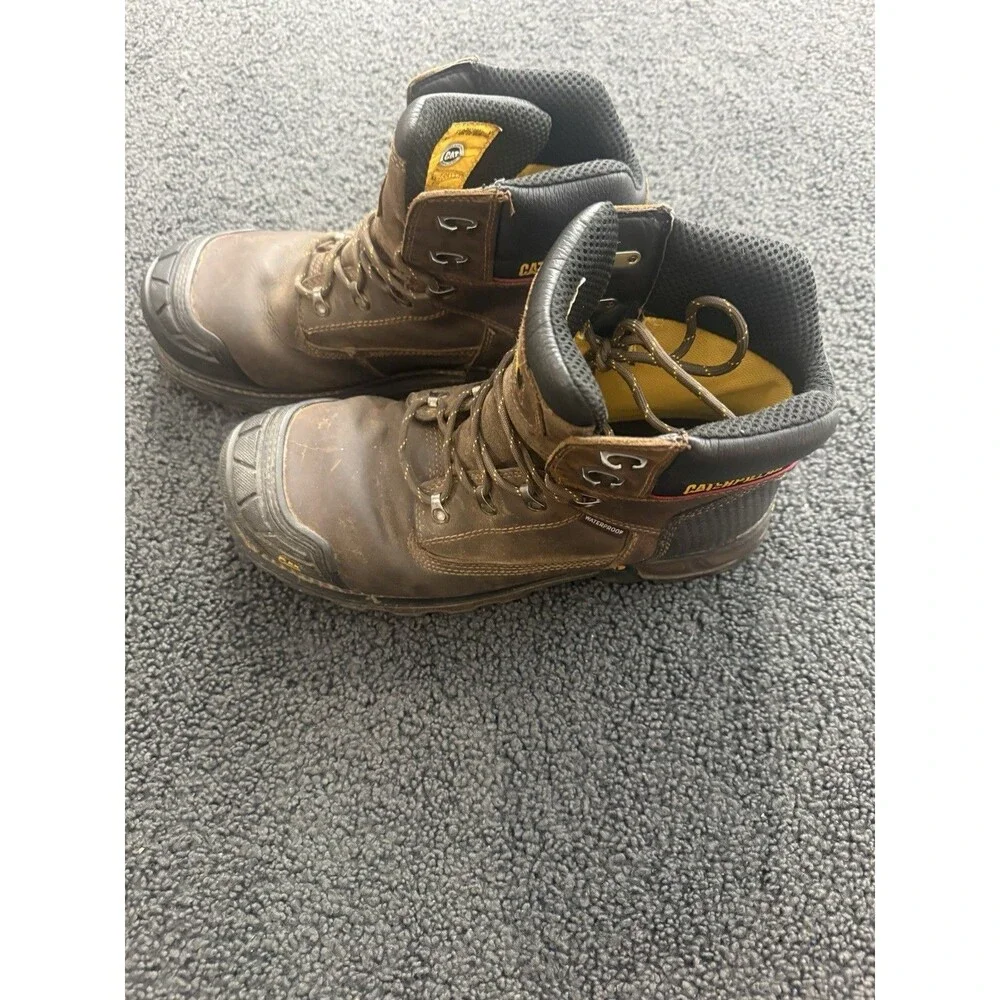 Men’s Caterpillar~Threshold Waterproof Steel Toe Boot~P90935~Brown Size 13M